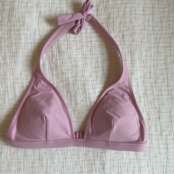 JCrew $54 Halter Bikini Top in Frosty Berry Pink Size XS J2818 pool beach - Picture 5 of 5